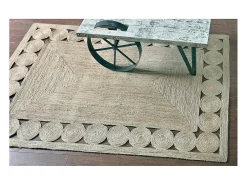The Rug Republic Alfombra de yute natural Begonia 230 x 160 cm Color natural claro