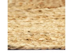 Outlet Alfombra de yute natural hecha a mano 80x160 cm Marru00f3n