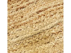 Outlet Alfombra de yute natural hecha a mano 80x160 cm Marru00f3n