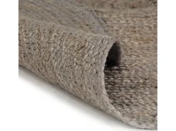 Clicnbuy Alfombra de yute tejida a mano redonda 150 cm Gris Outlet