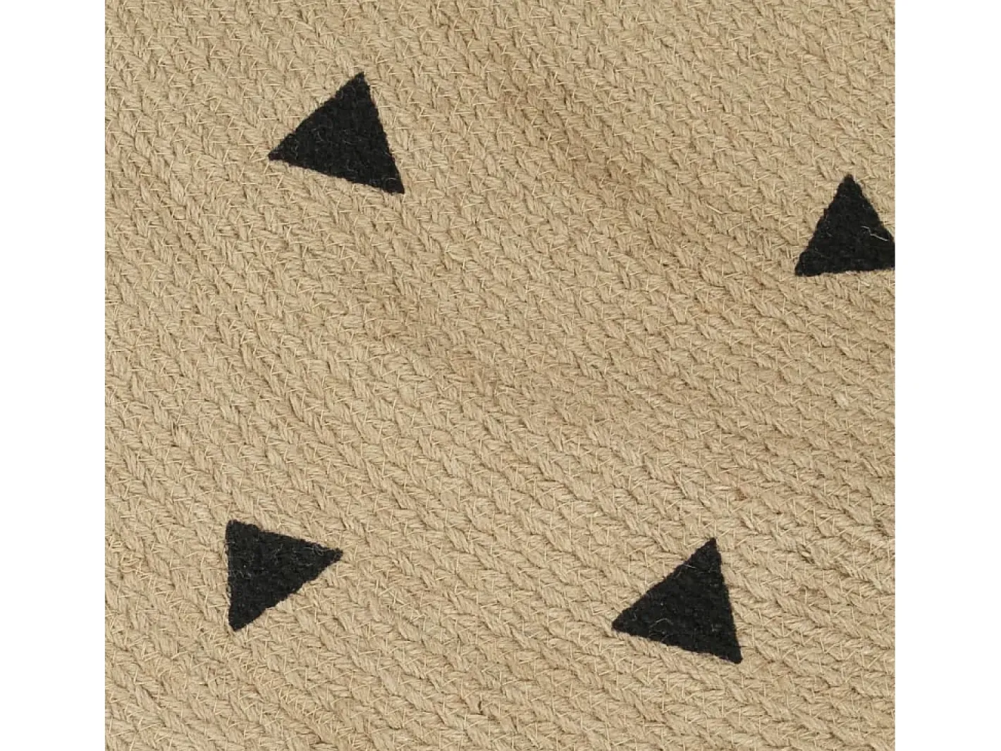 Outlet Clicnbuy Alfombra de yute tejida a mano estampado de triángulos 150 cm Negro