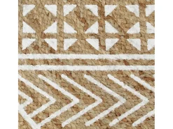Discount Alfombra de yute tejida a mano con estampado 90 cm ES69136 Blanco
