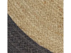 Clearance Clicnbuy Alfombra de yute tejida a mano con borde oscuro 90 cm Gris