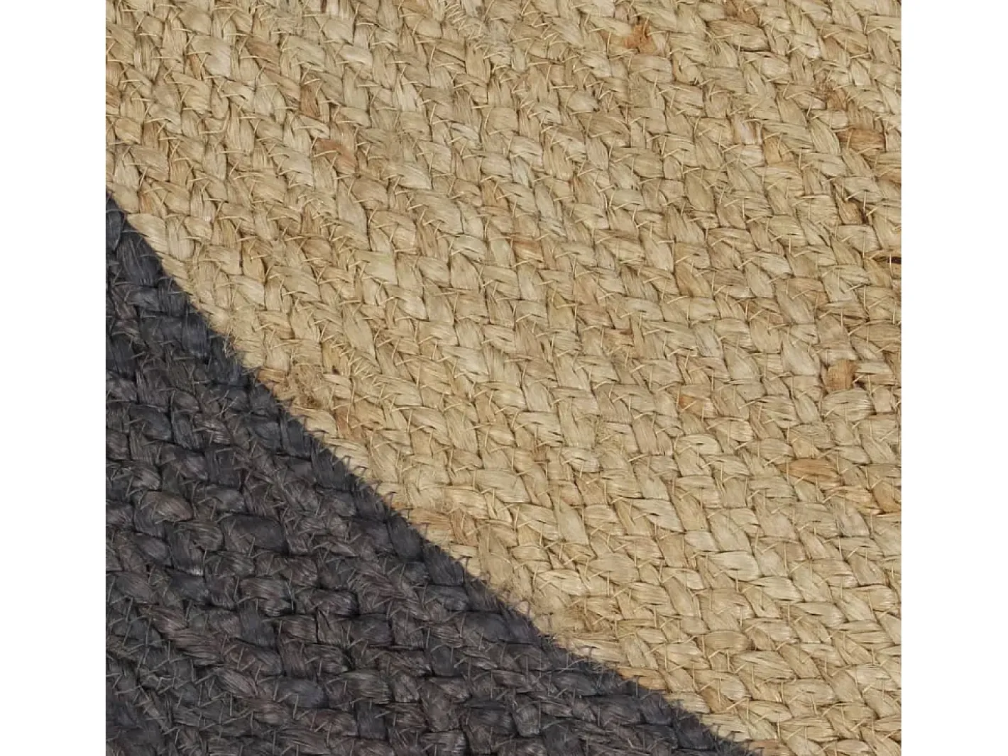 Outlet Clicnbuy Alfombra de yute tejida a mano con borde oscuro 150 cm Gris