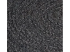 Sale Clicnbuy Alfombra de yute tejida a mano redonda oscuro 210 cm Gris