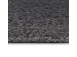 Clicnbuy Alfombra De Salón|Alfombra Redonda-Alfombra de yute tejida a mano 120 cm oscuro Gris