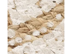 Alfombra De Cocina|Alfombra Redonda-Alfombra de yute trenzado estampada redonda de 150 cm Beige