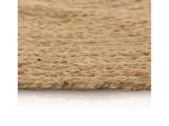 Sale Alfombra de yute trenzado redonda de 90 cm Beige
