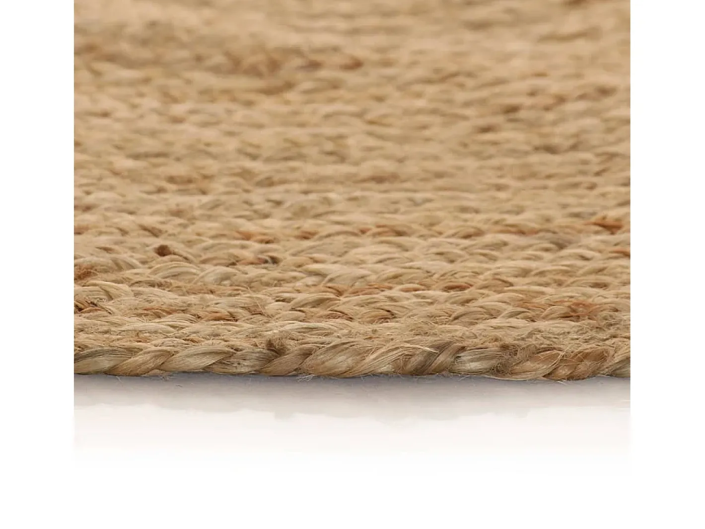 Sale Alfombra de yute trenzado redonda de 90 cm Beige