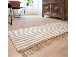 Discount Made In Meubles Alfombra de yute y algodón Lali para un toque natural en tu decoración Beige