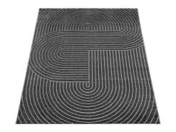 the carpet Alfombra diseño moderno Boho - Antracita - 200 x 280 cm - SANTO PLUS Gris antracita New