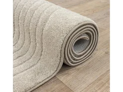 the carpet Alfombra Elisa Diseño Geométrico, , 120 cm, Redondo Beige Online