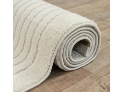 Clearance the carpet Alfombra Elisa Diseño Geométrico, , 200 x 280 cm Crema