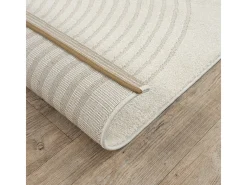 Clearance the carpet Alfombra Elisa Diseño Geométrico, , 200 x 280 cm Crema