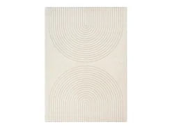 Clearance the carpet Alfombra Elisa Diseño Geométrico, , 240 x 340 cm Crema