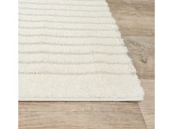 Clearance the carpet Alfombra Elisa Diseño Geométrico, , 240 x 340 cm Crema