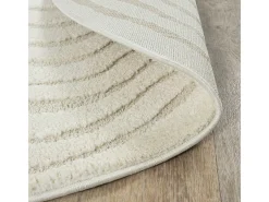 the carpet Alfombra Everest 3D moderna - - 160 cm Redonda Crema