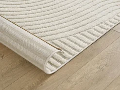 the carpet Alfombra De Salón-Alfombra Everest Modern 3D alto-bajo - - 80 x 300 cm Crema