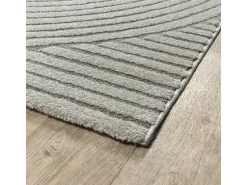 the carpet Alfombra De Salón-Alfombra Everest Modern 3D alto-bajo - - 80 x 150 cm Gris