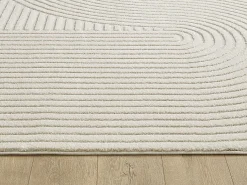 the carpet Alfombra De Salón-Alfombra Everest Modern 3D alto-bajo - - 80 x 150 cm Crema