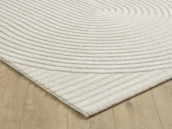 the carpet Alfombra De Salón-Alfombra Everest Modern 3D alto-bajo - - 80 x 150 cm Crema