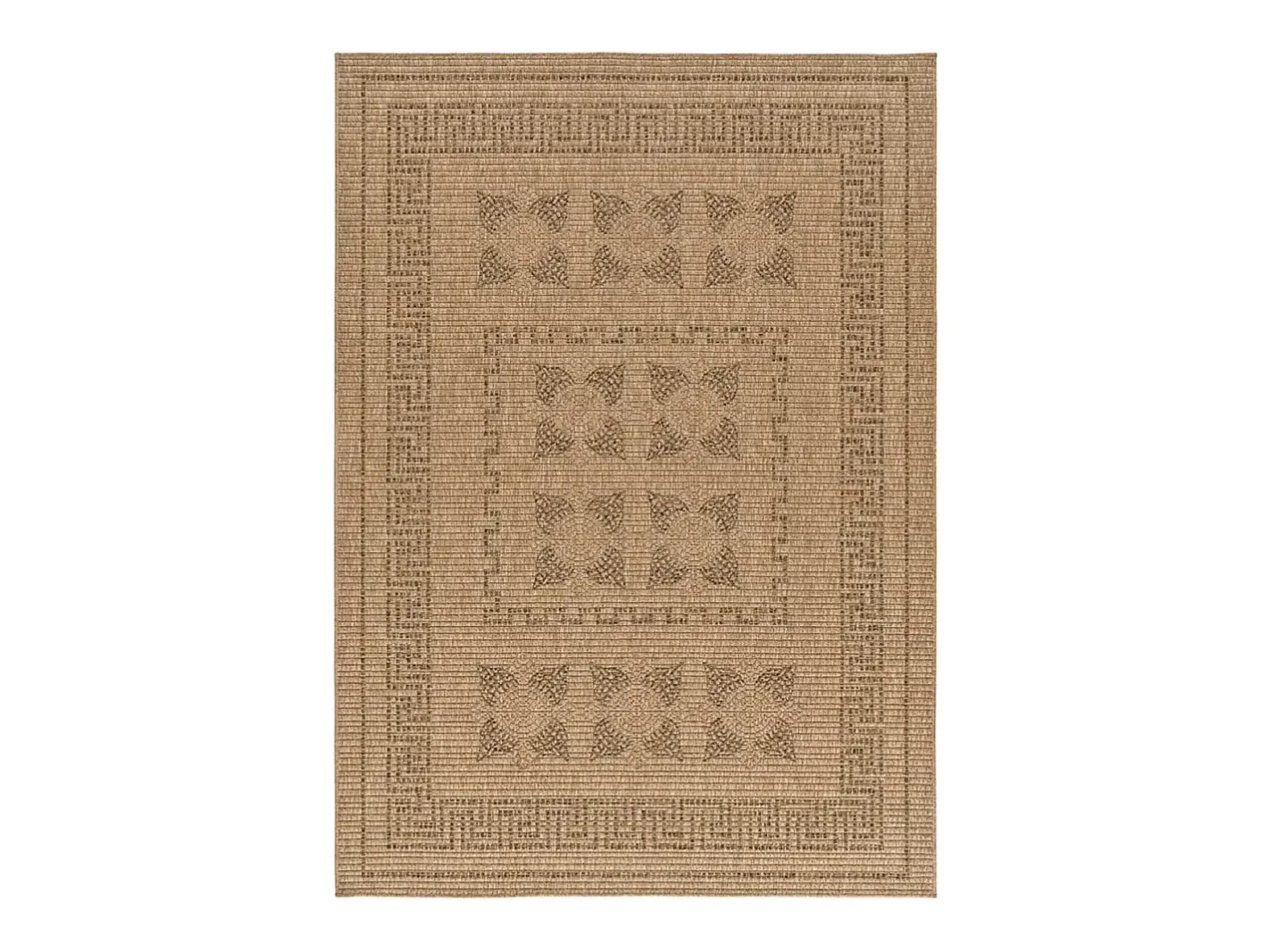 Alfombra exterior - clásico efecto yute - natural - 160 x 230 cm - ACRA Marru00f3n Clearance