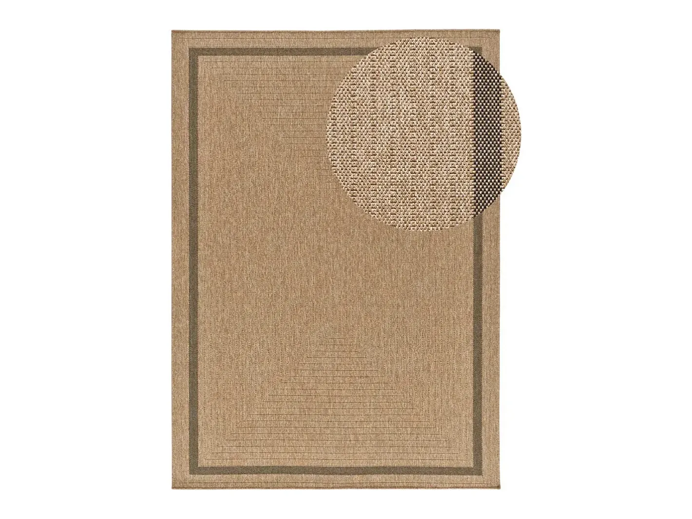 Online Alfombra exterior - efecto yute - natural - 200 x 290 cm - ACRA Marru00f3n