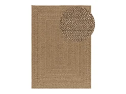 Alfombra exterior - efecto yute - natural - 200 x 290 cm - ACRA Marru00f3n Discount