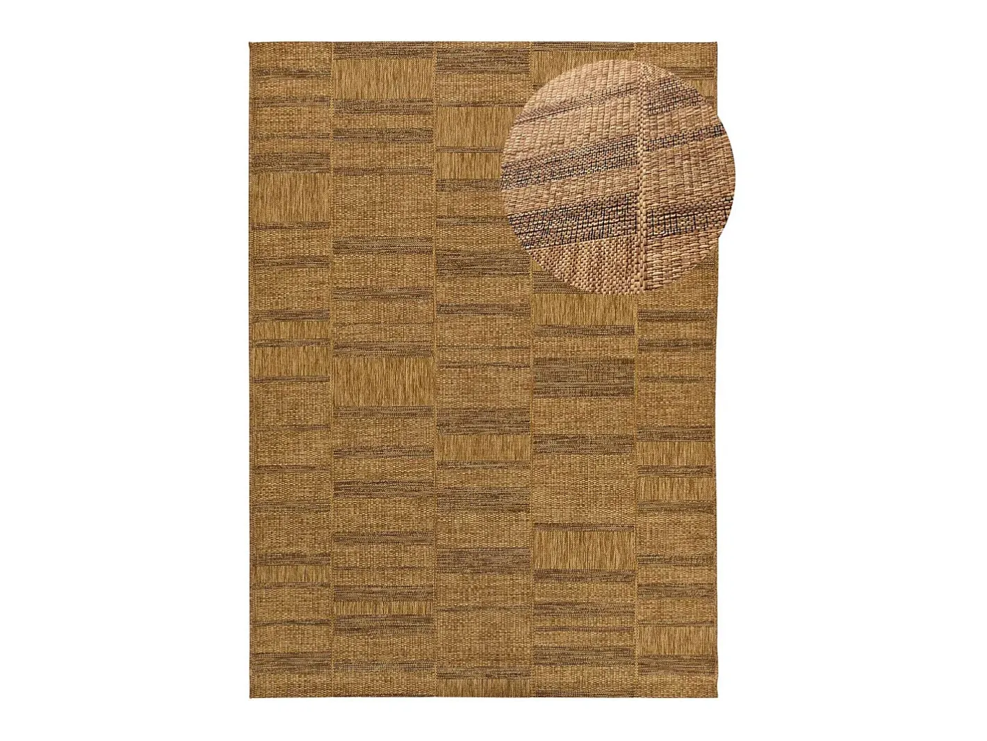 Alfombra exterior - geométrico aspecto yute - natural - 160 x 230 cm - GUINEA Color natural oscuro Clearance