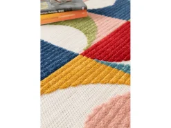 Alfombra De Exterior-Alfombra exterior - geométrico con relieve - - 80 x 150 cm - MILA Multicolor