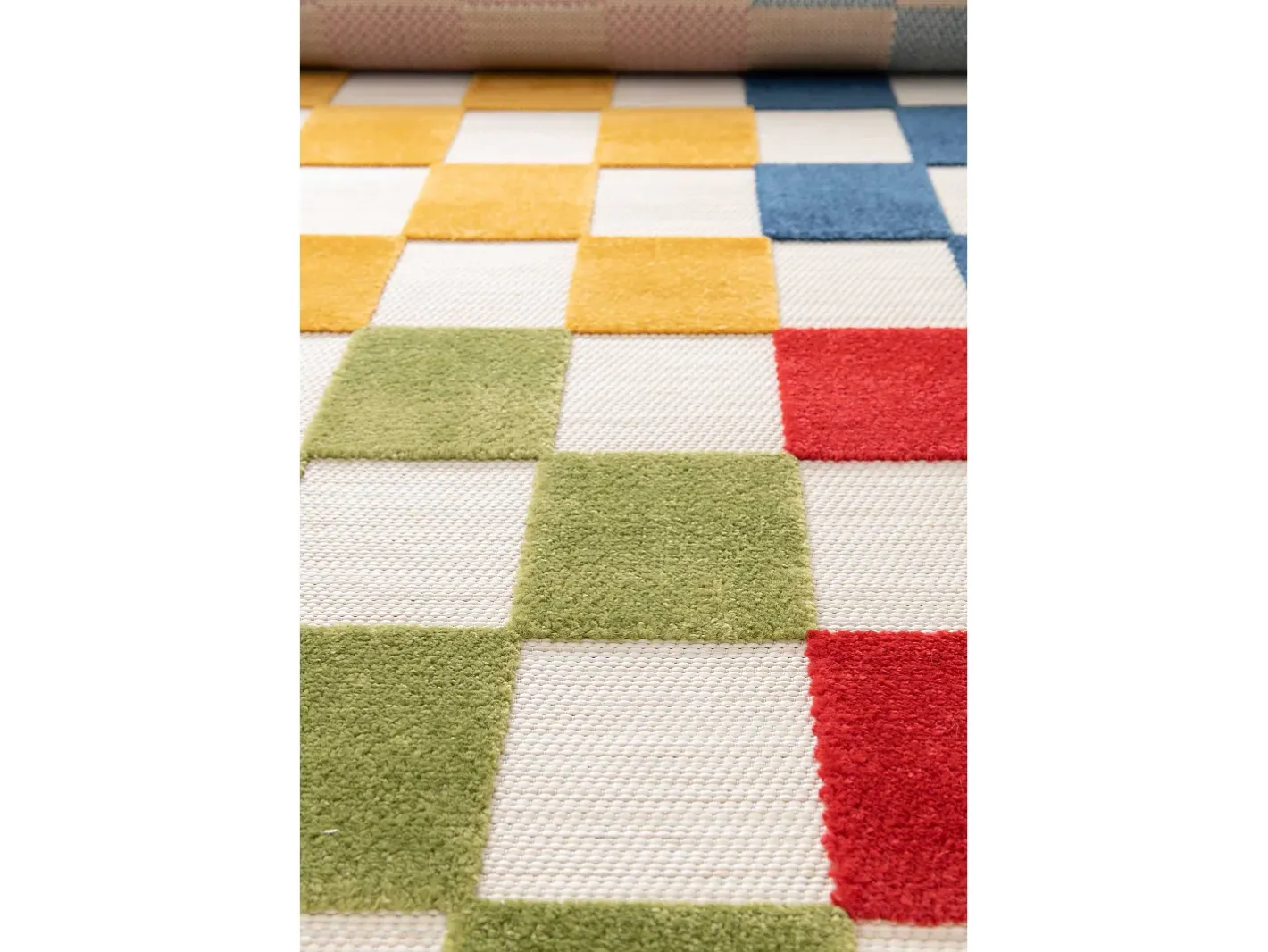 Alfombra exterior - geométrico con relieve - - 120 x 170 cm - MILA Multicolor Hot