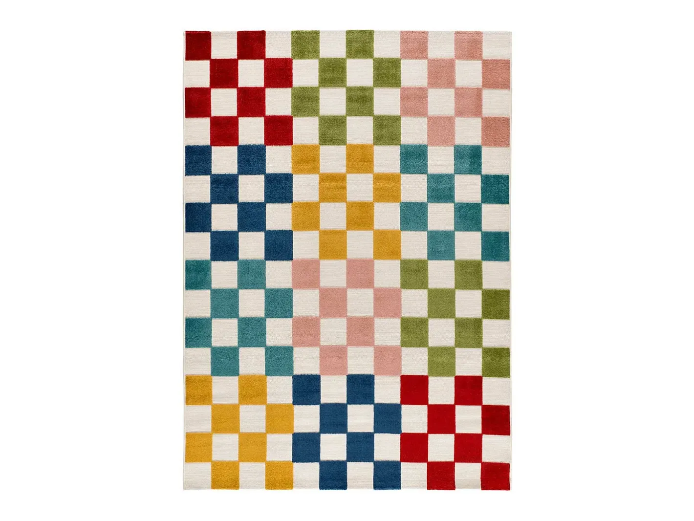 Alfombra exterior - geométrico con relieve - - 120 x 170 cm - MILA Multicolor Hot
