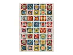 Alfombra exterior - geométrico con relieve - - 160 x 230 cm - MILA Multicolor Online