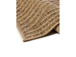 Alfombra De Exterior-Alfombra exterior - geométrico efecto yute - natural - 80 x 150 cm - ACRA Marru00f3n
