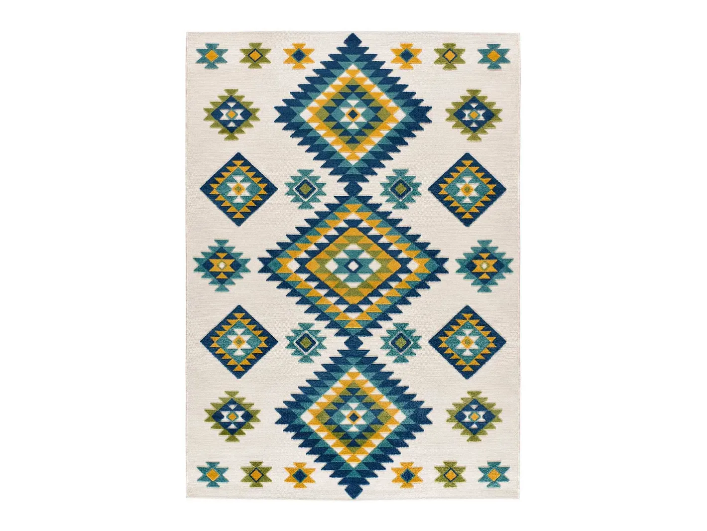Clearance Alfombra exterior - étnico con relieve - - 80 x 150 cm - MILA Multicolor