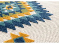 Clearance Alfombra exterior - étnico con relieve - - 80 x 150 cm - MILA Multicolor