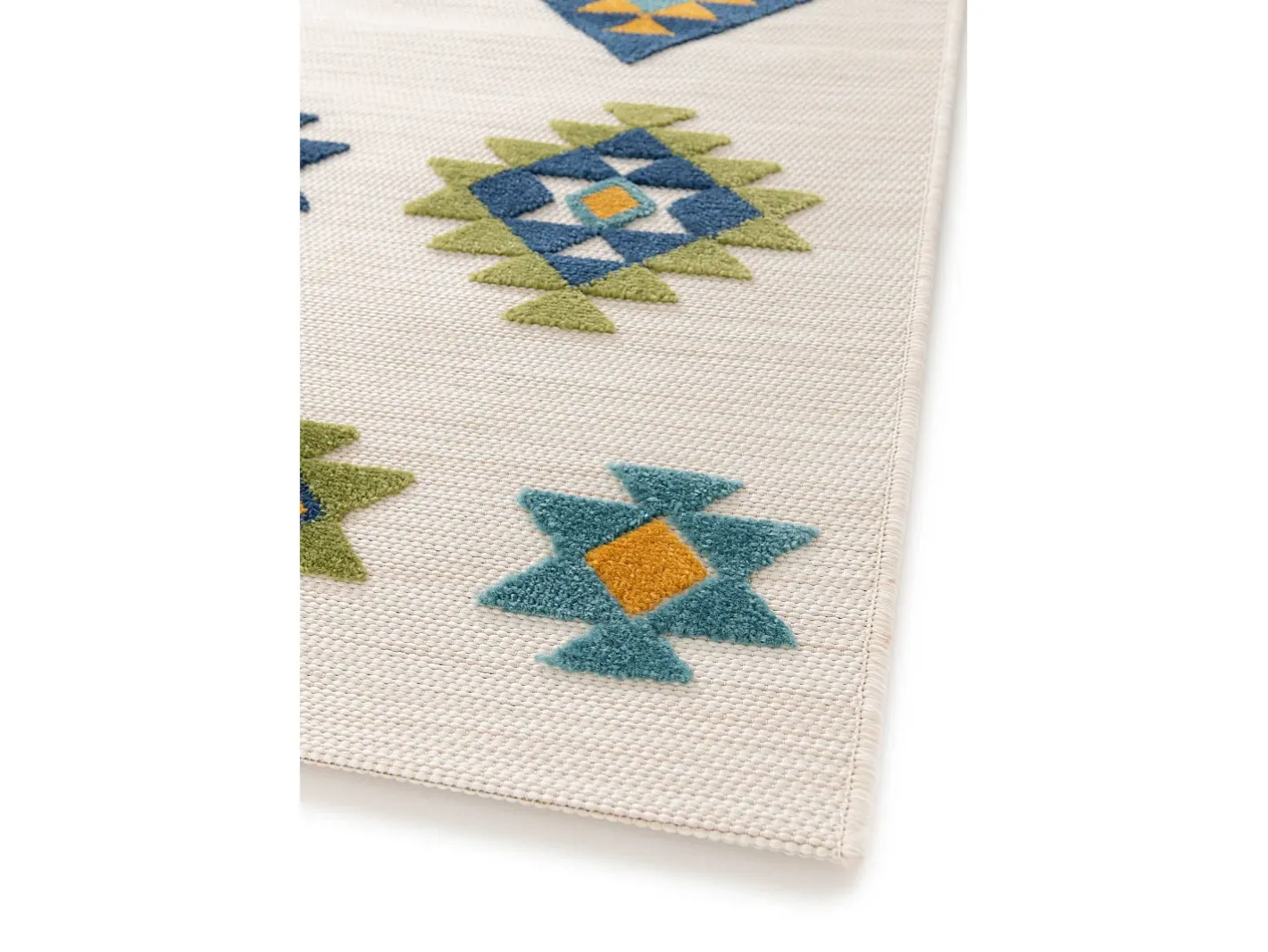 Clearance Alfombra exterior - étnico con relieve - - 80 x 150 cm - MILA Multicolor