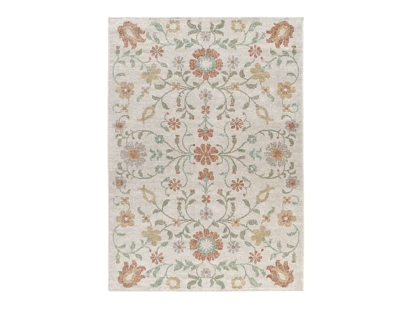 Outlet Alfombra exterior - motivos florales - - 200 x 290 cm - SAMARA Beige / Multicolor