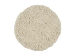 Alfombra Flokati de Grecia diámetro 140 cm Naturaleza Flokos 1250 Color natural claro Outlet