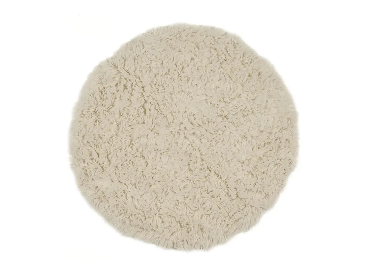 Alfombra Flokati de Grecia diámetro 140 cm Naturaleza Flokos 1250 Color natural claro Outlet