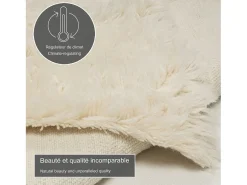 Sale Alfombra Flokati de Grecia 120x180 cm Naturaleza Flokos 2450 Color natural claro