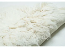 Alfombra De Salón|Alfombra Redonda-Alfombra Flokati de Grecia diámetro 100 cm Naturaleza Flokos XXL Color natural claro