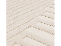 Alfombra De Salón-Alfombra geométrica - 120x170cm - crema - Valley Connection Blanco roto