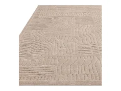 Alfombra geométrica - 120x170cm - beige - Valley Route Topo