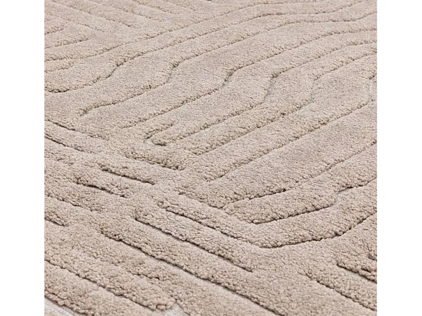 Alfombra geométrica - 120x170cm - beige - Valley Route Topo