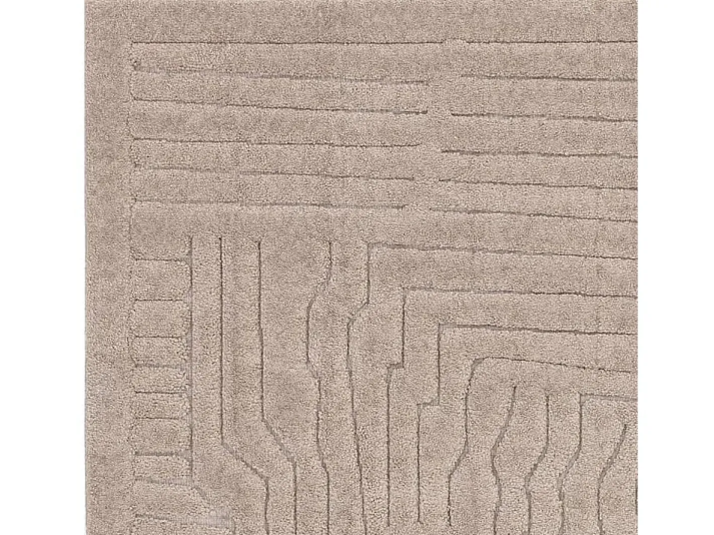 Alfombra geométrica - 120x170cm - beige - Valley Route Topo