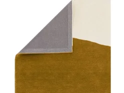 Online Alfombra geométrica de lana, viscosa y nylon - 120x170cm - negro, crema, ocre - Matrix Signature Multicolor