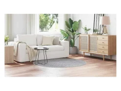 Alfombra 160 x 160 cm Polipropileno Gris New