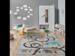 Discount the carpet Alfombra Happy Life Juego Safari - - 200x290 cm Gris