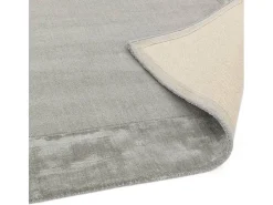 Outlet Alfombra hecha a mano Alfombra hecha a mano de lana y viscosa - 160x230cm - Plata - Ascot Plateado